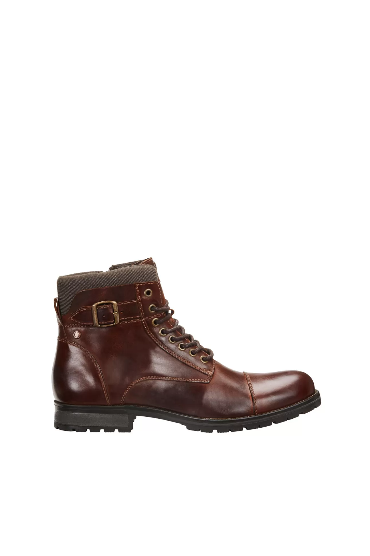 Online Bota Piel Piso Track Hombre Botas