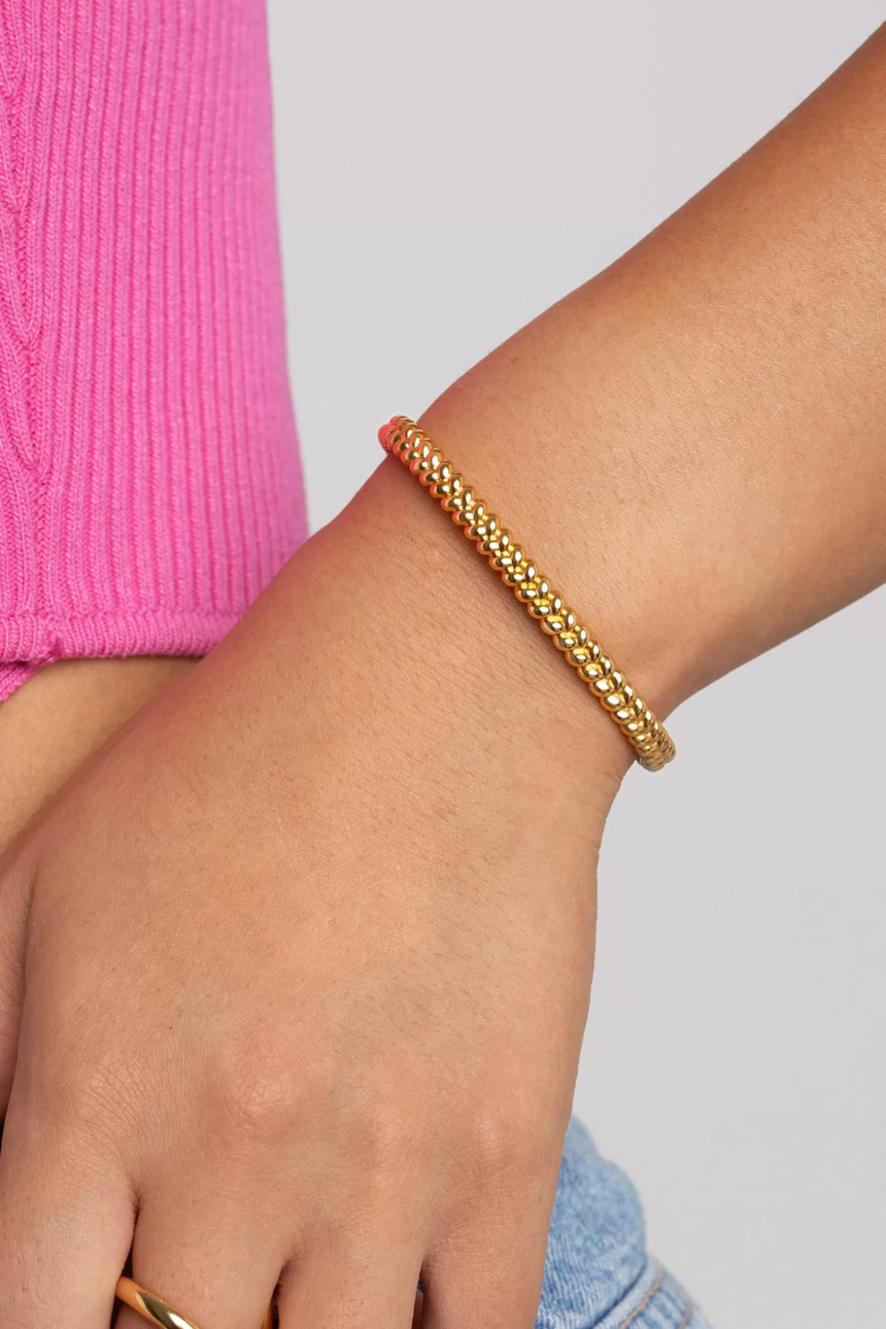 Shop Brazalete Cord Baño Oro Mujer Bisutería