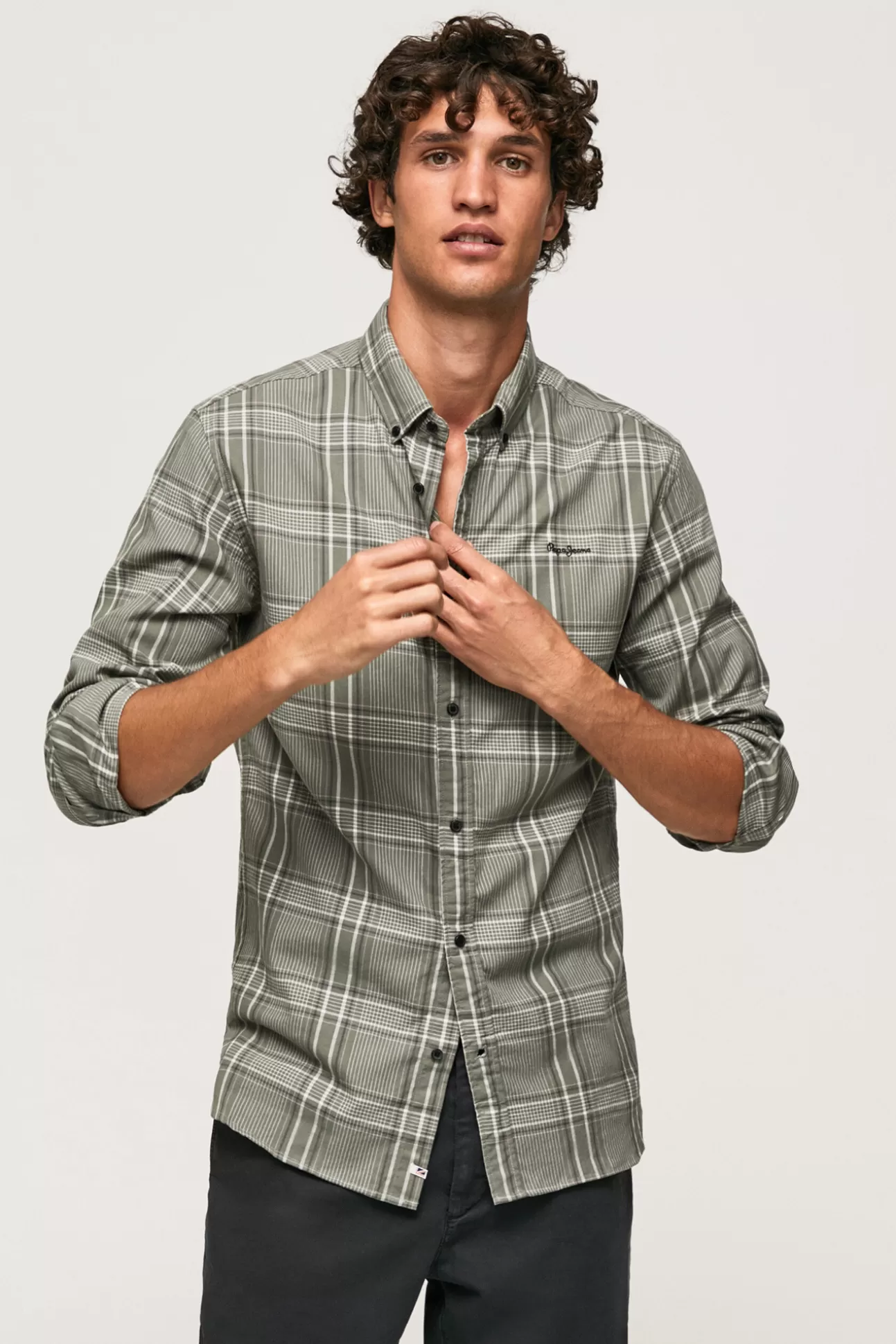 Cheap Camisa De Algodon De Cuadros Slim Fit Hombre Camisas