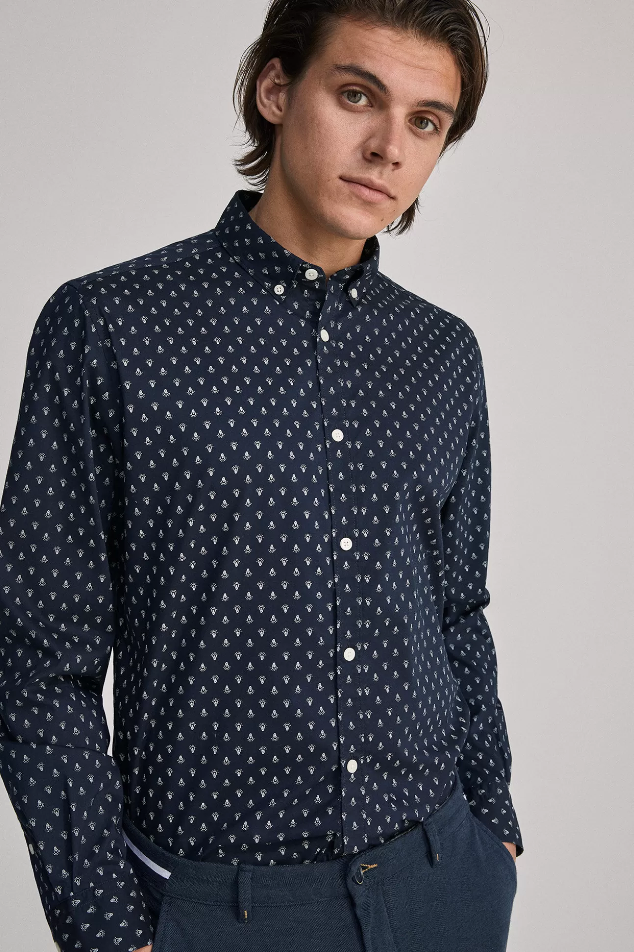 Shop Camisa Estampada Hombre Camisas