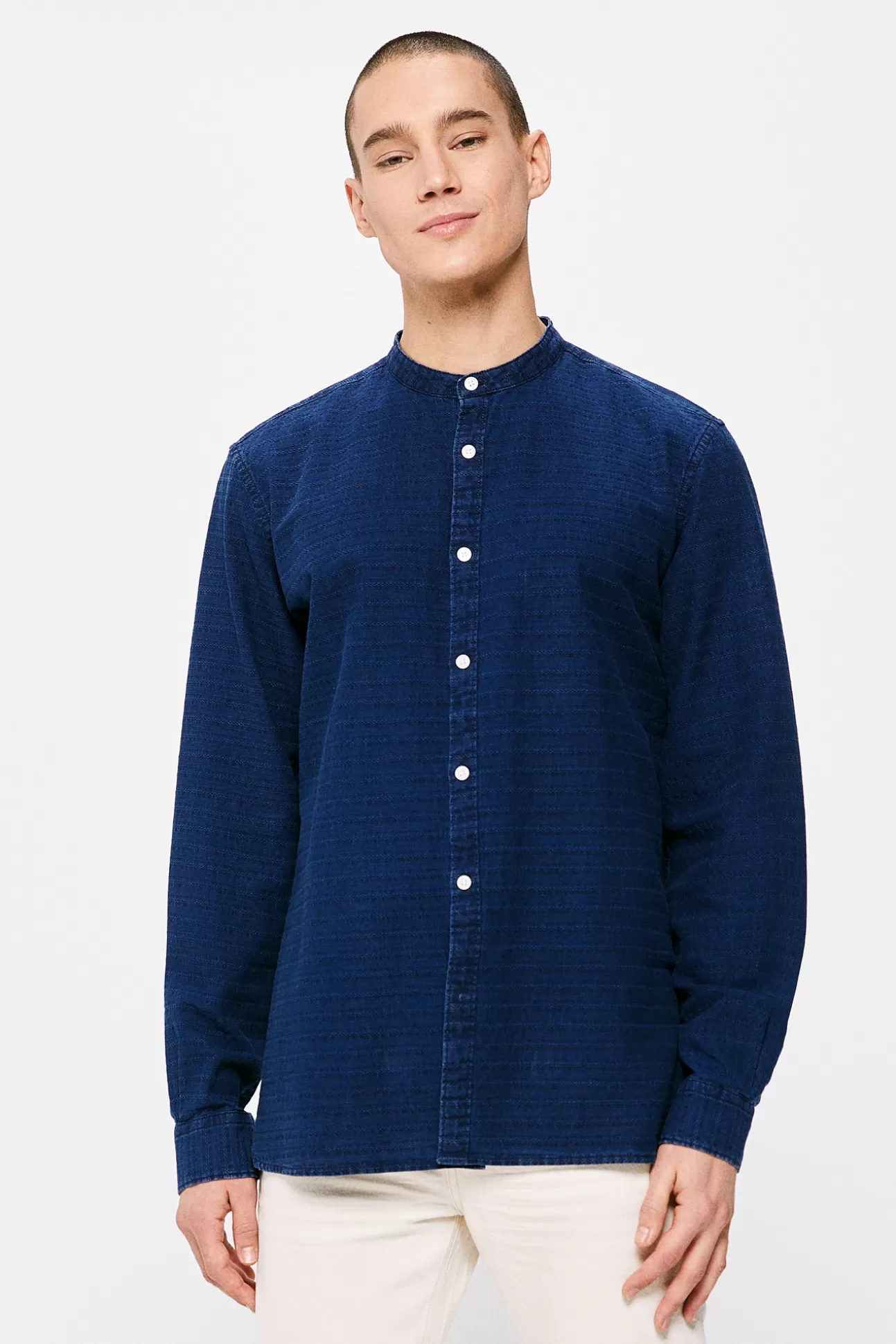 Cheap Camisa Indigo Mao Hombre Camisas