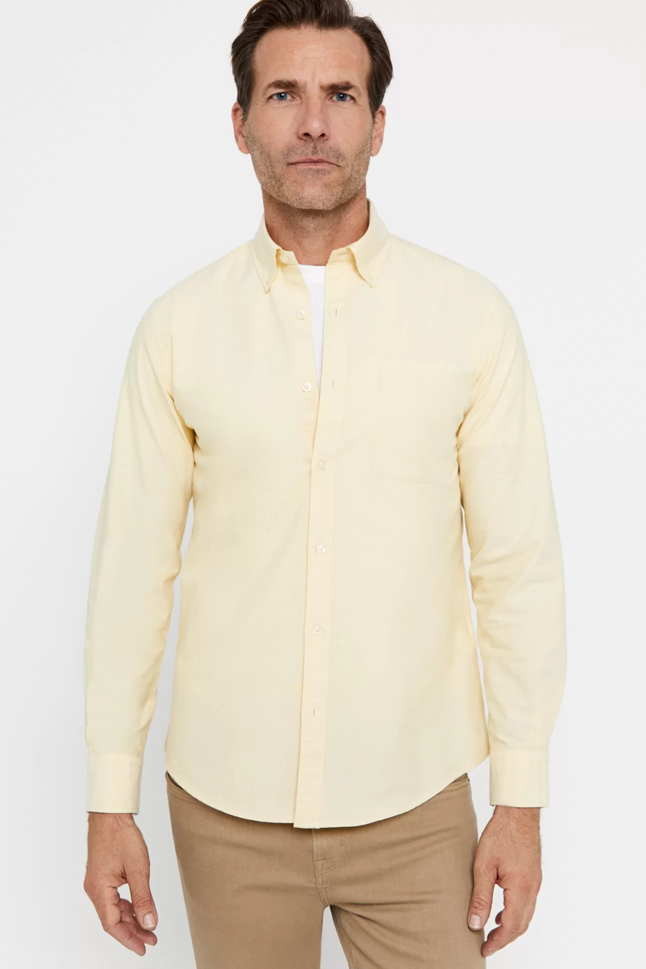 Clearance Camisa Oxford Liso Hombre Camisas