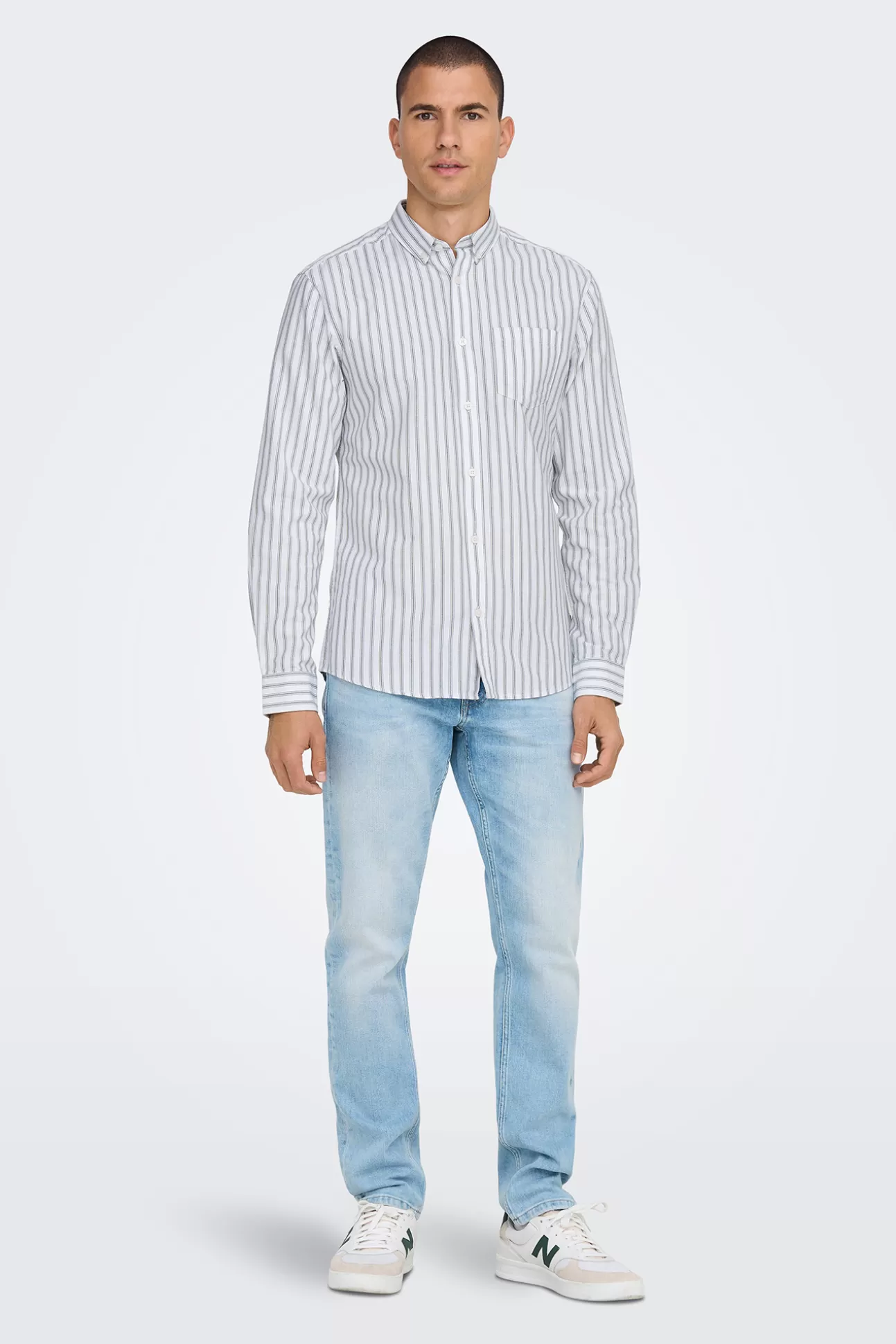 Outlet Camisa Oxford Rayas Hombre Camisas