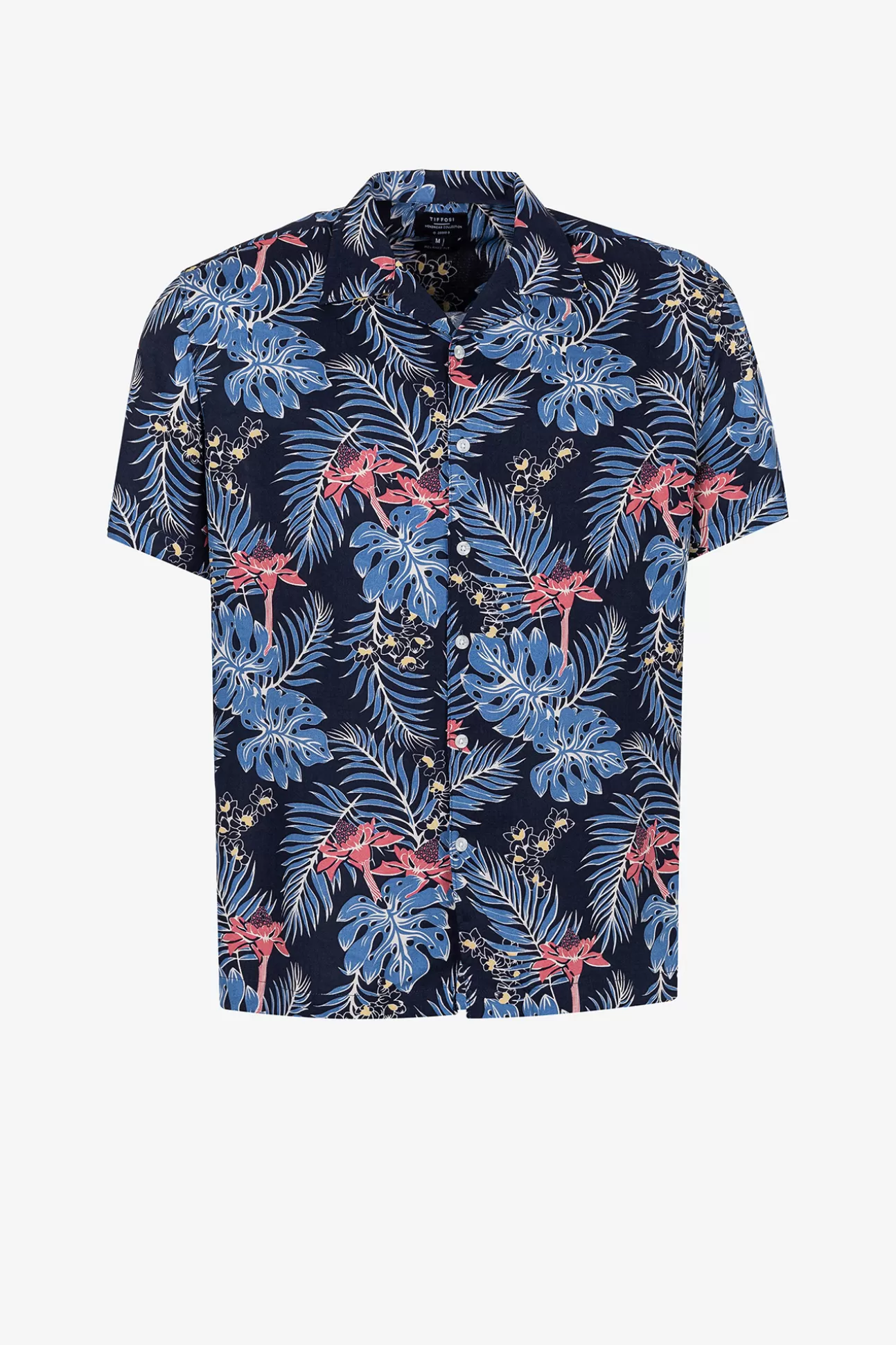 Cheap Camisa Relaxed Fit Estampado Tropical Hombre Camisas