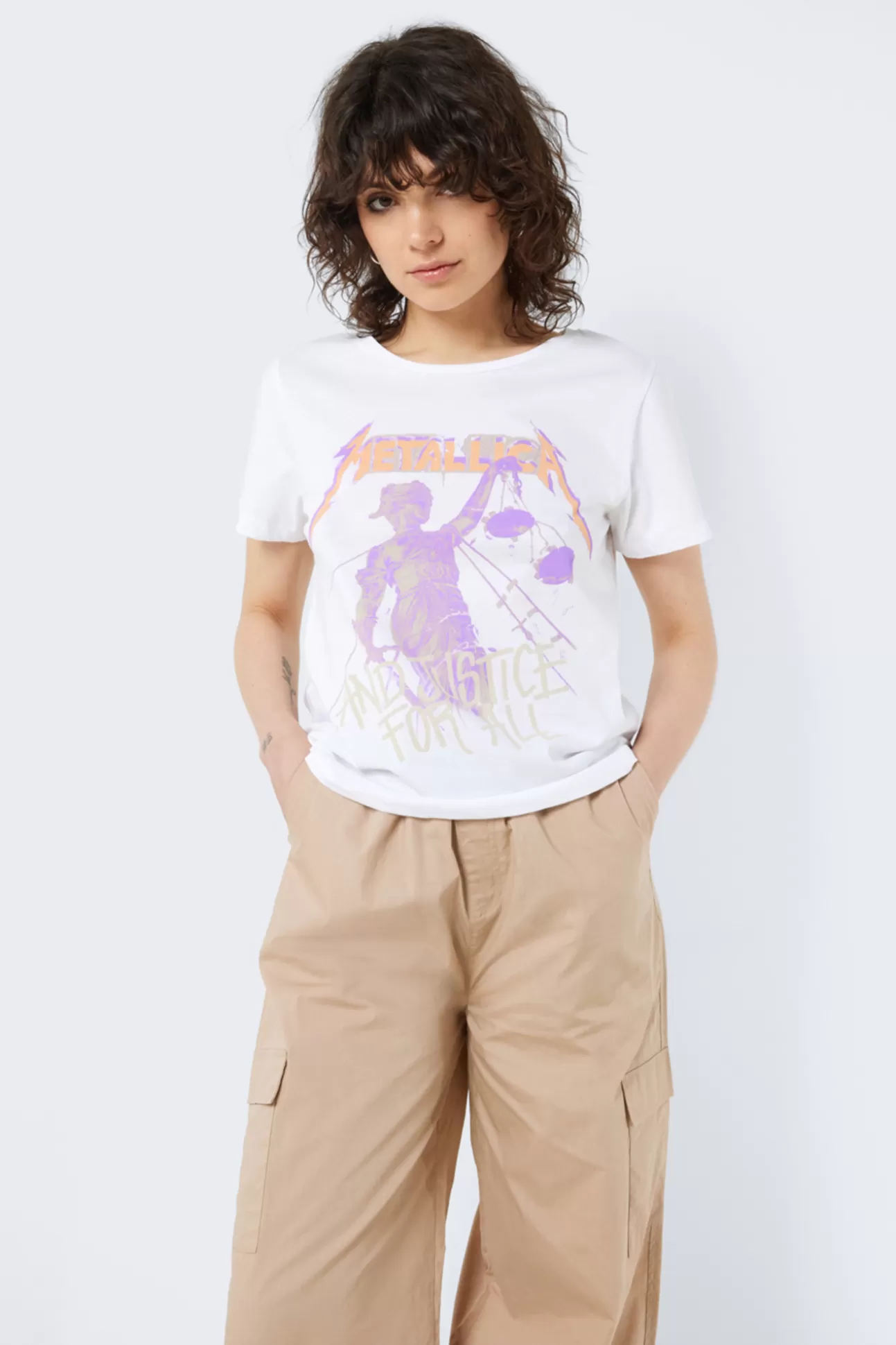 Outlet Camiseta Manga Corta Print Frontal Mujer Licencias