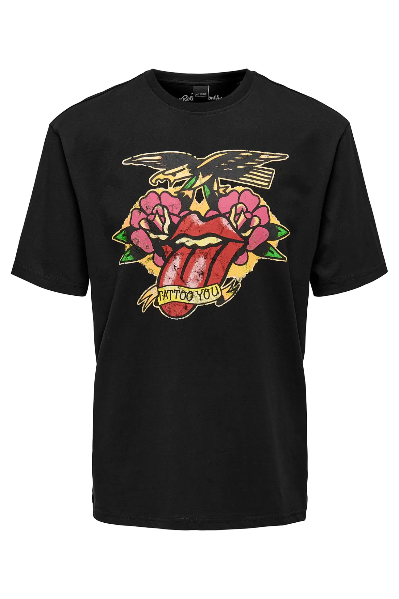 Shop Camiseta Manga Corta Rolling Stones Hombre Licencias