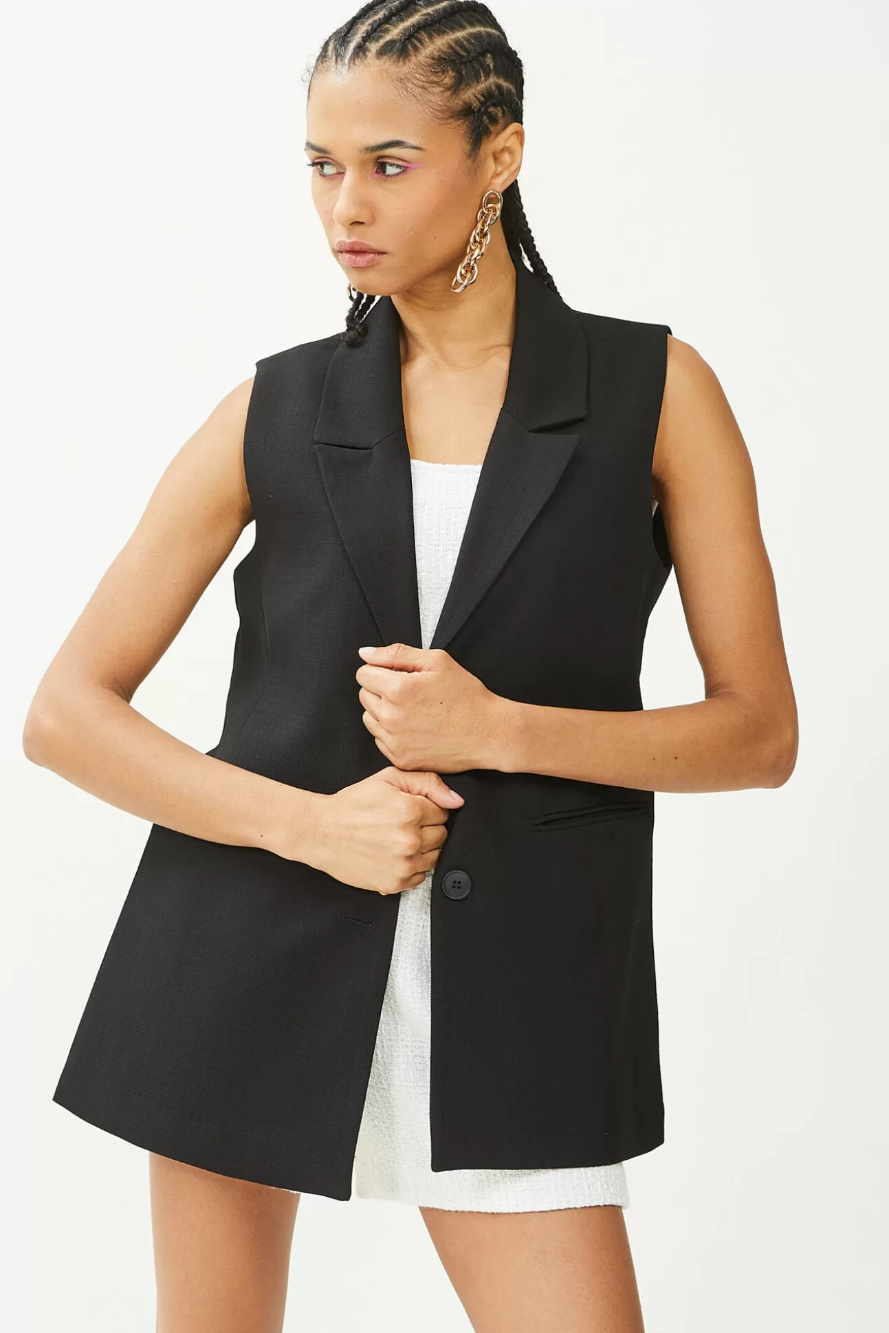 Fashion Chaleco Blazer Mujer Chalecos