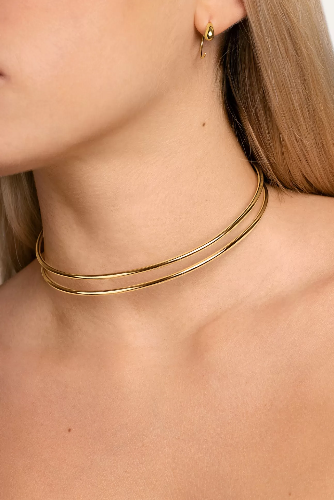 Outlet Choker Double Ring Oro Mujer Bisutería