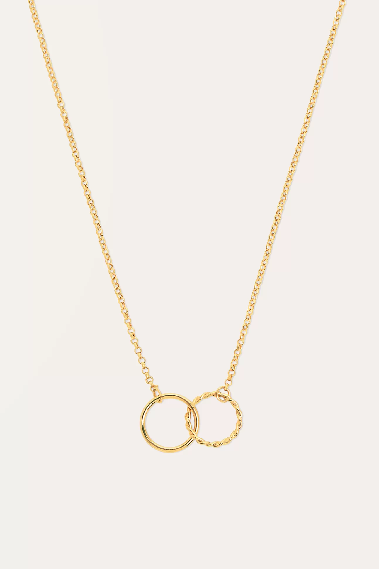 Flash Sale Collar Circles Twist Baño Oro Mujer Bisutería