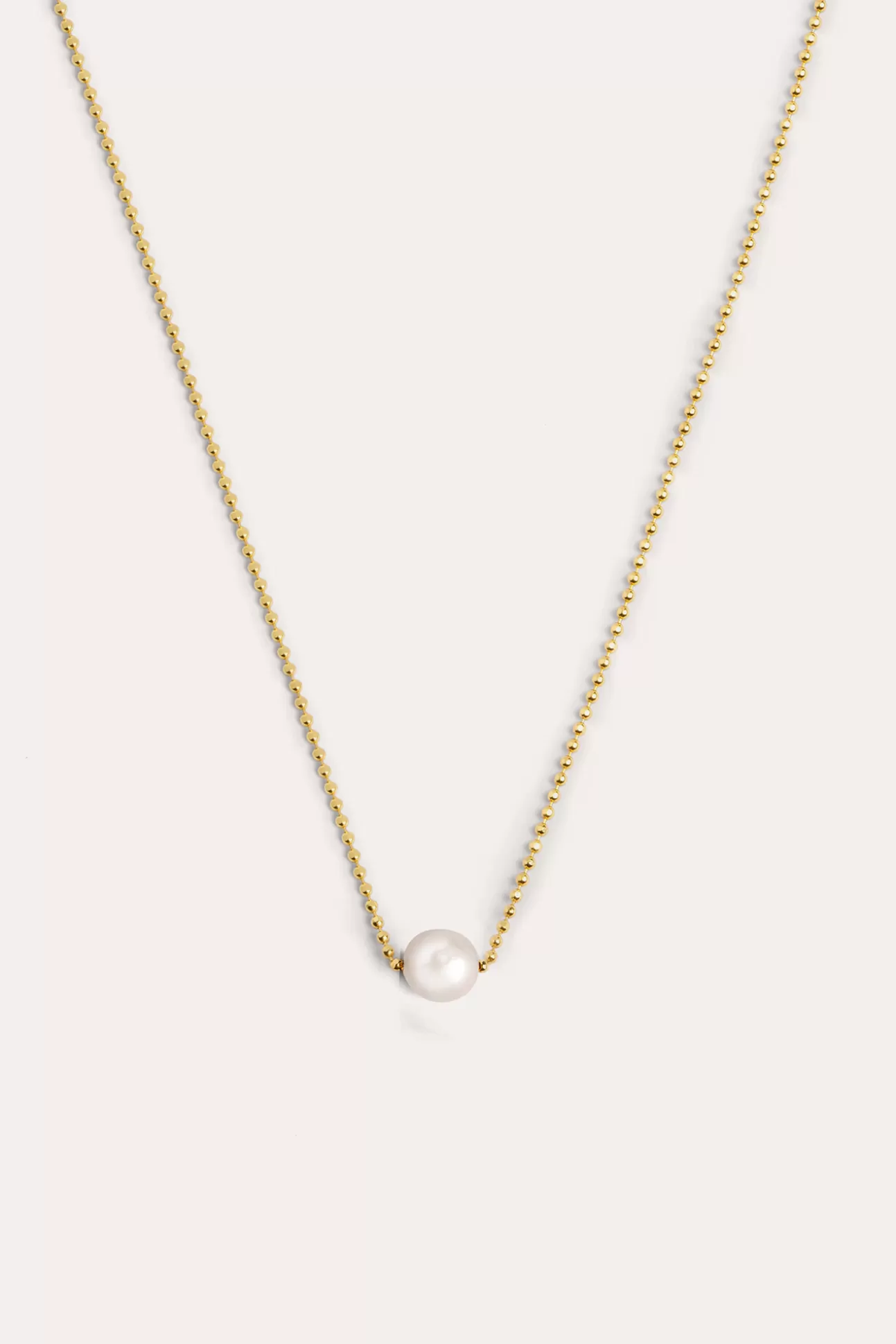 Cheap Collar Single Pearl Plata Baño Oro Mujer Bisutería