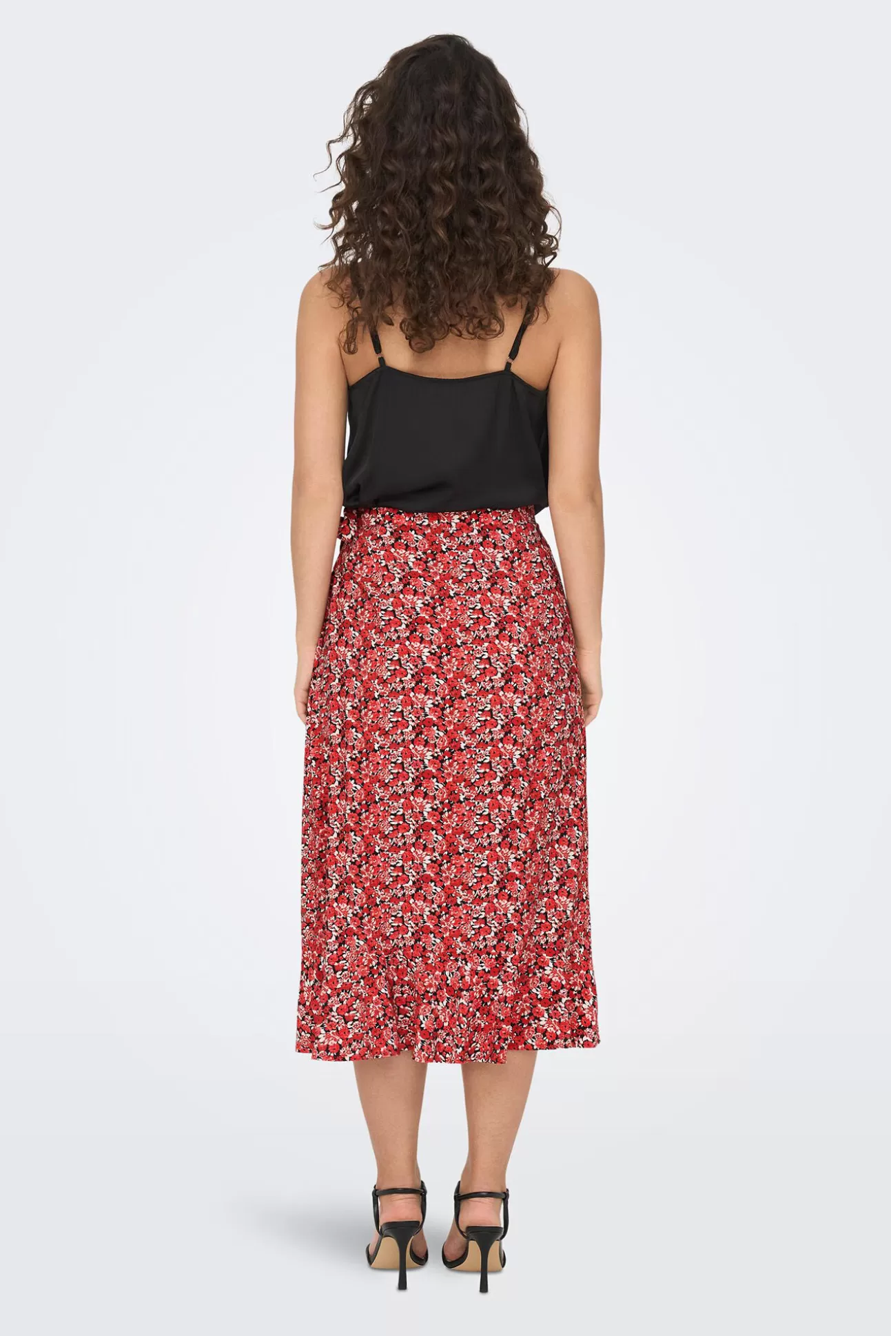 Online Falda Midi Estampada Cruzada Mujer Faldas