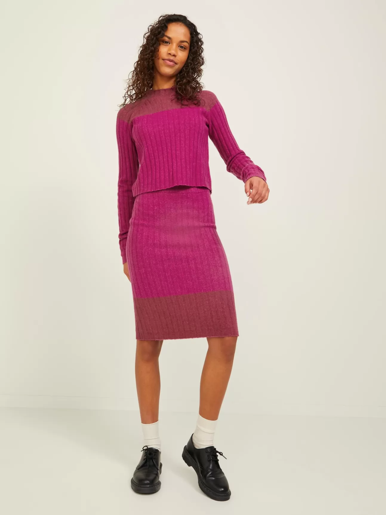 Cheap Falda Midi Punto Mujer Faldas