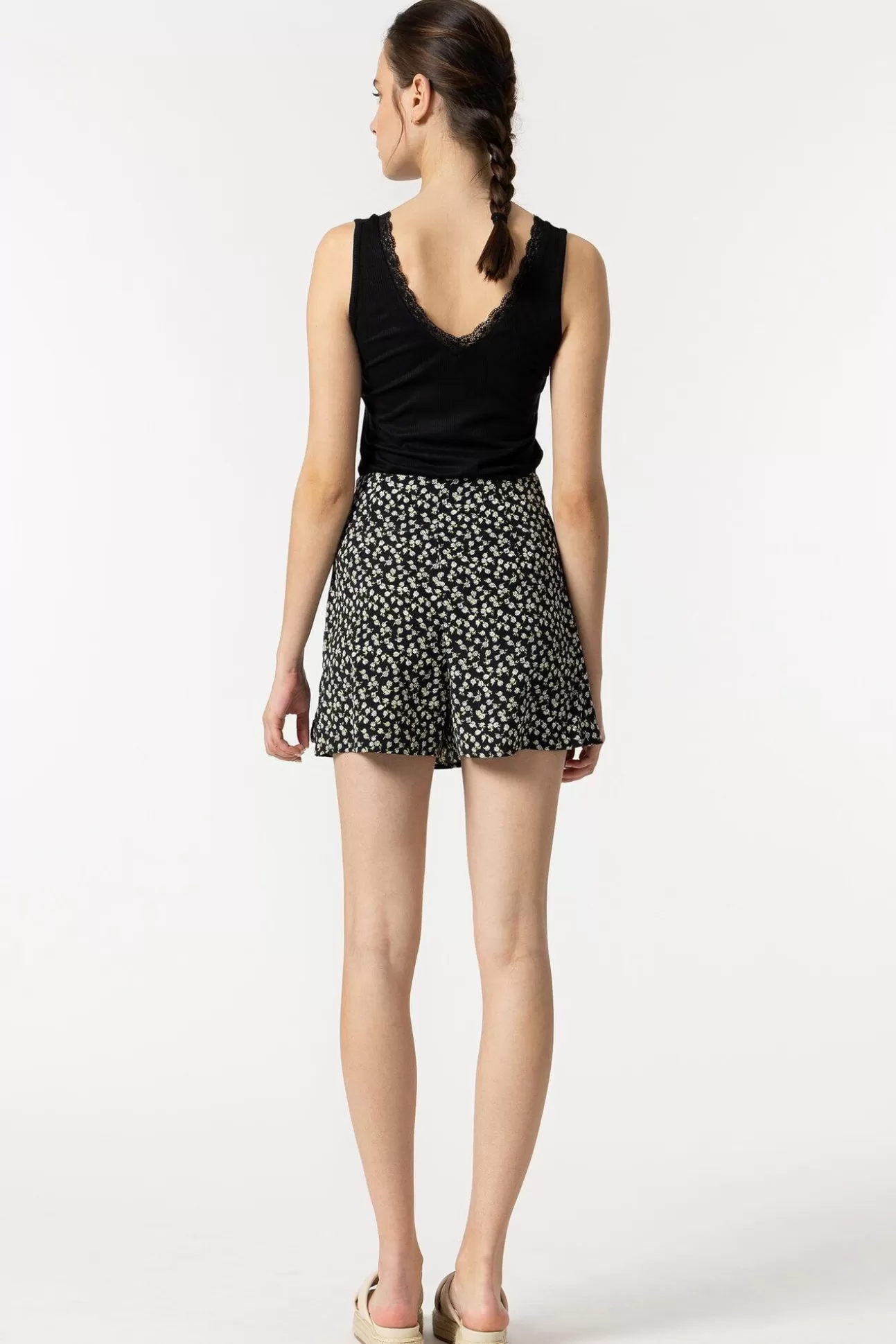 Shop Falda Shorts Fluida Estampado Floral Mujer Faldas