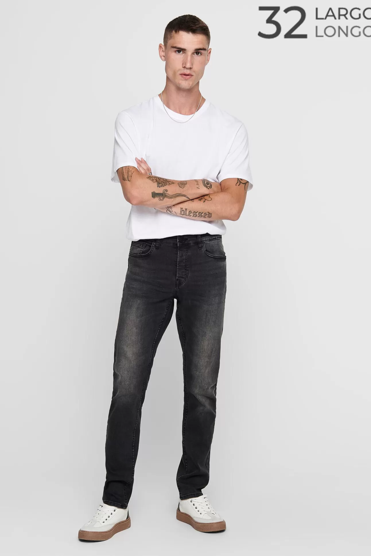 Store Jeans Slim Gris Oscuro Hombre Jeans