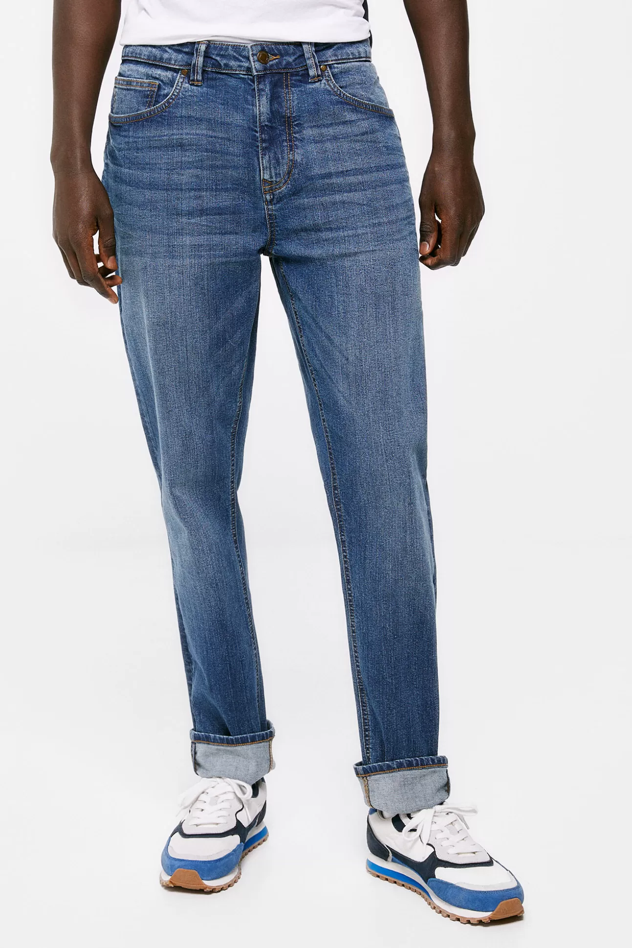 Best Jeans Slim Ligero Lavado Medio Oscuro Hombre Jeans