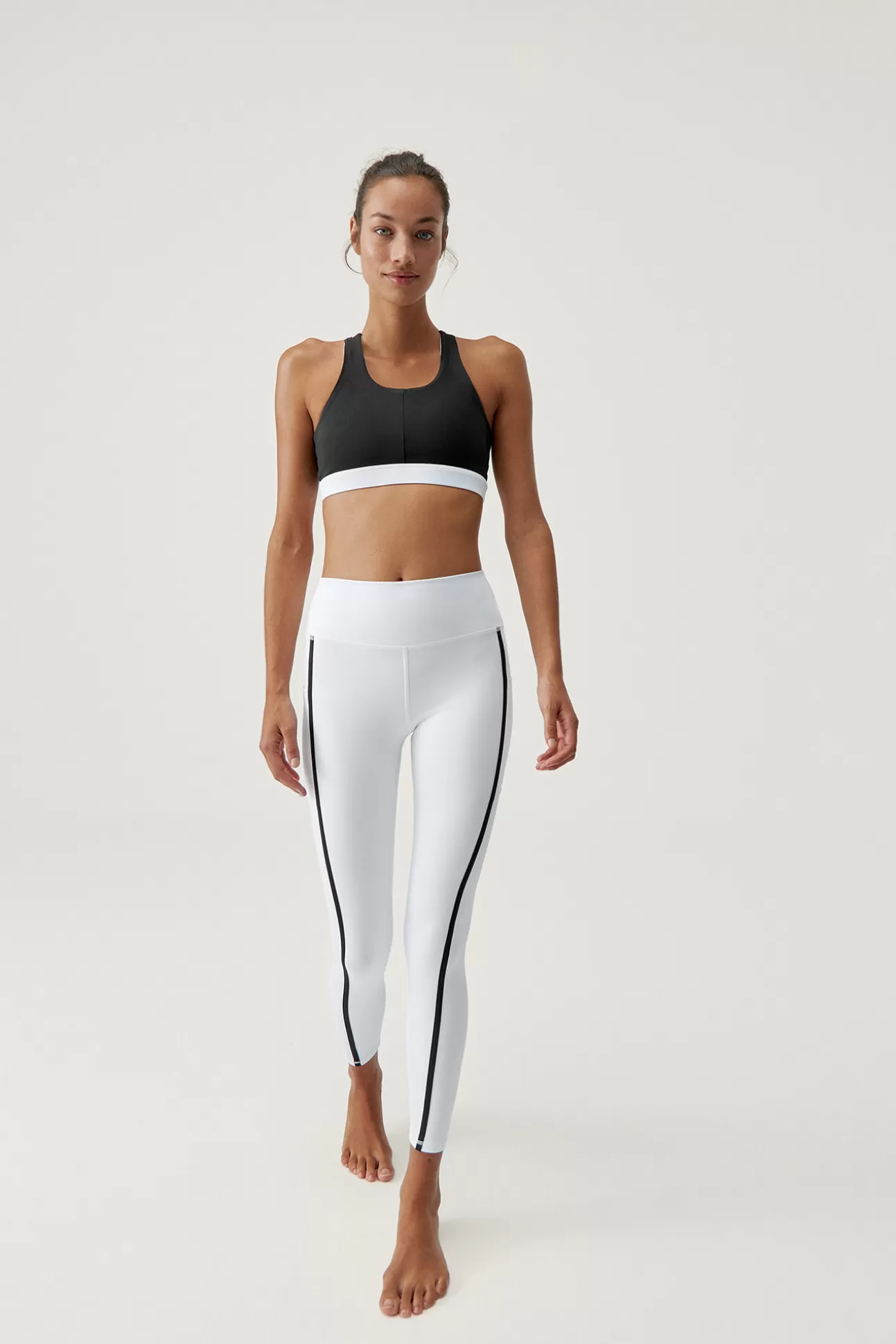 New Legging Hanae Black/White Mujer Leggings Y Pantalones