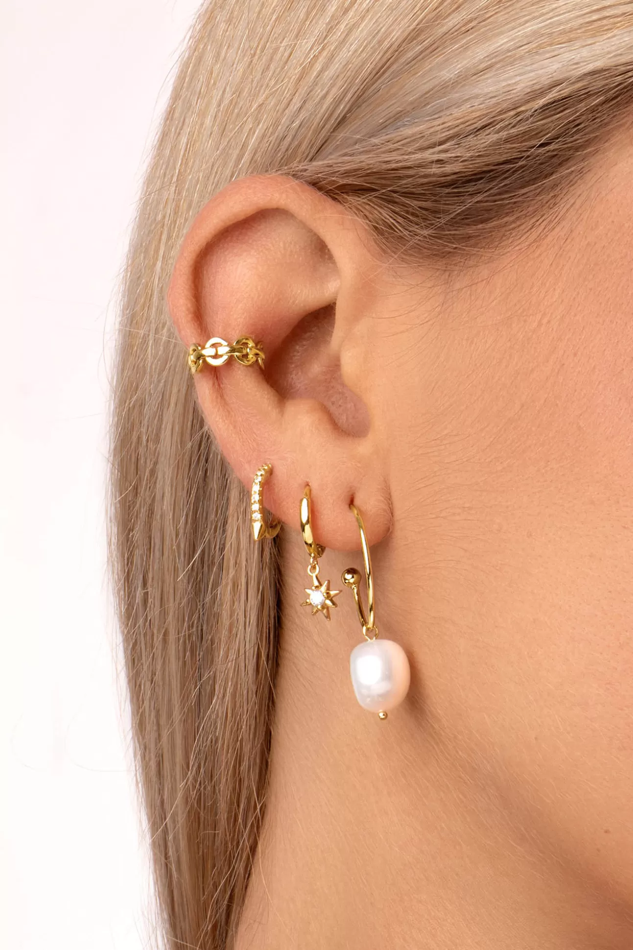 Cheap Pendientes Pearl Oro Mujer Bisutería