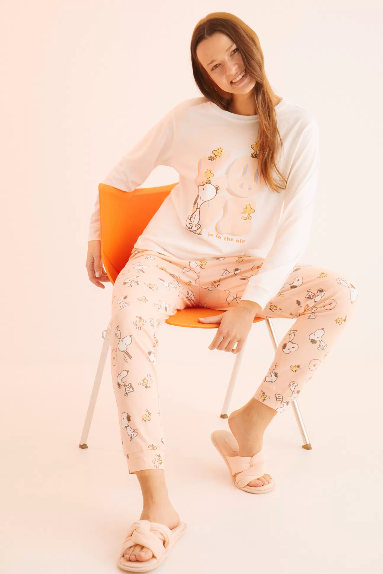 New Pijama Largo 100% Algodon Snoopy 'Love' Mujer Pijamas