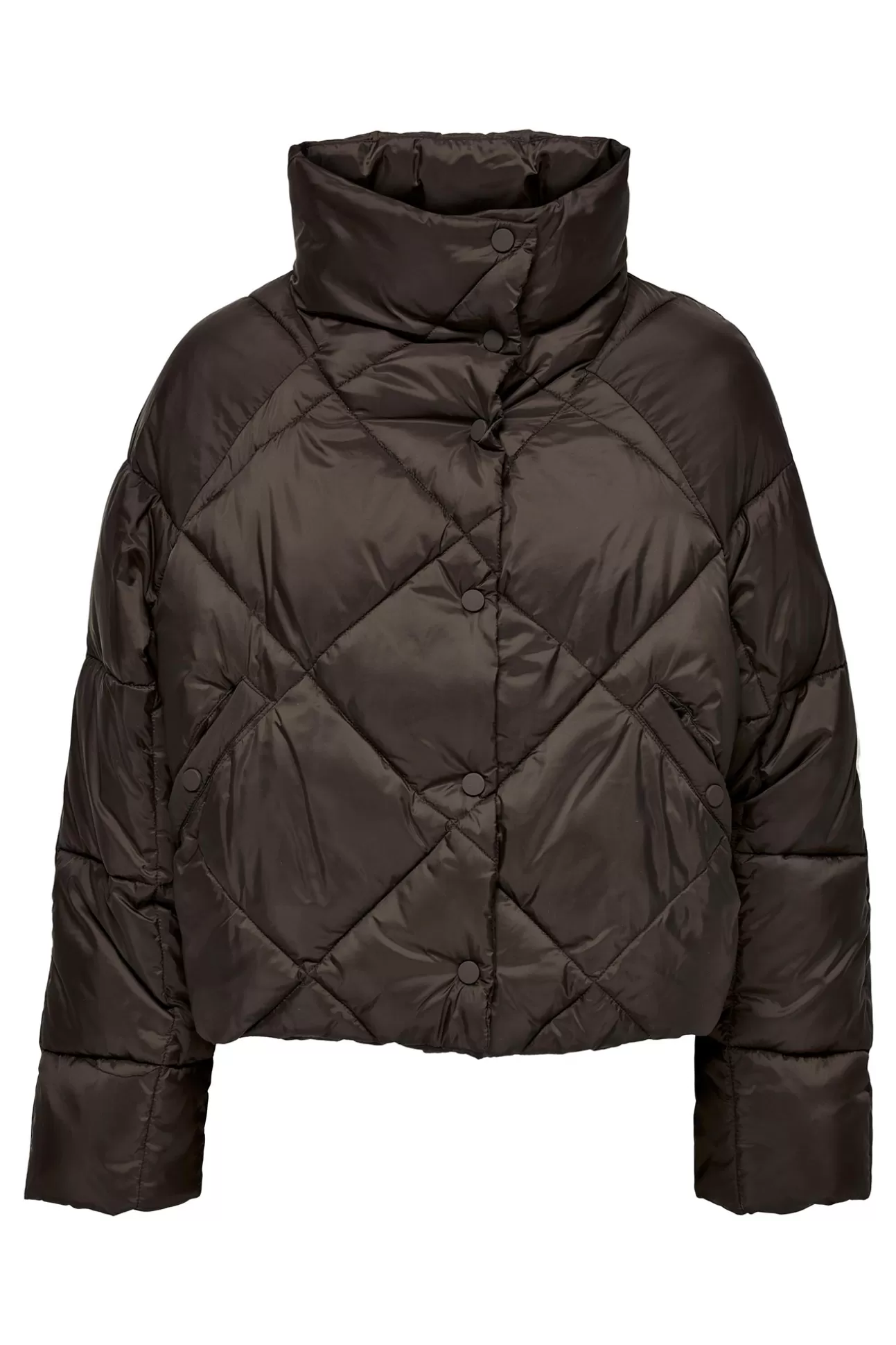 Best Plumifero Corto Cuello Alto Mujer Abrigos Y Parkas