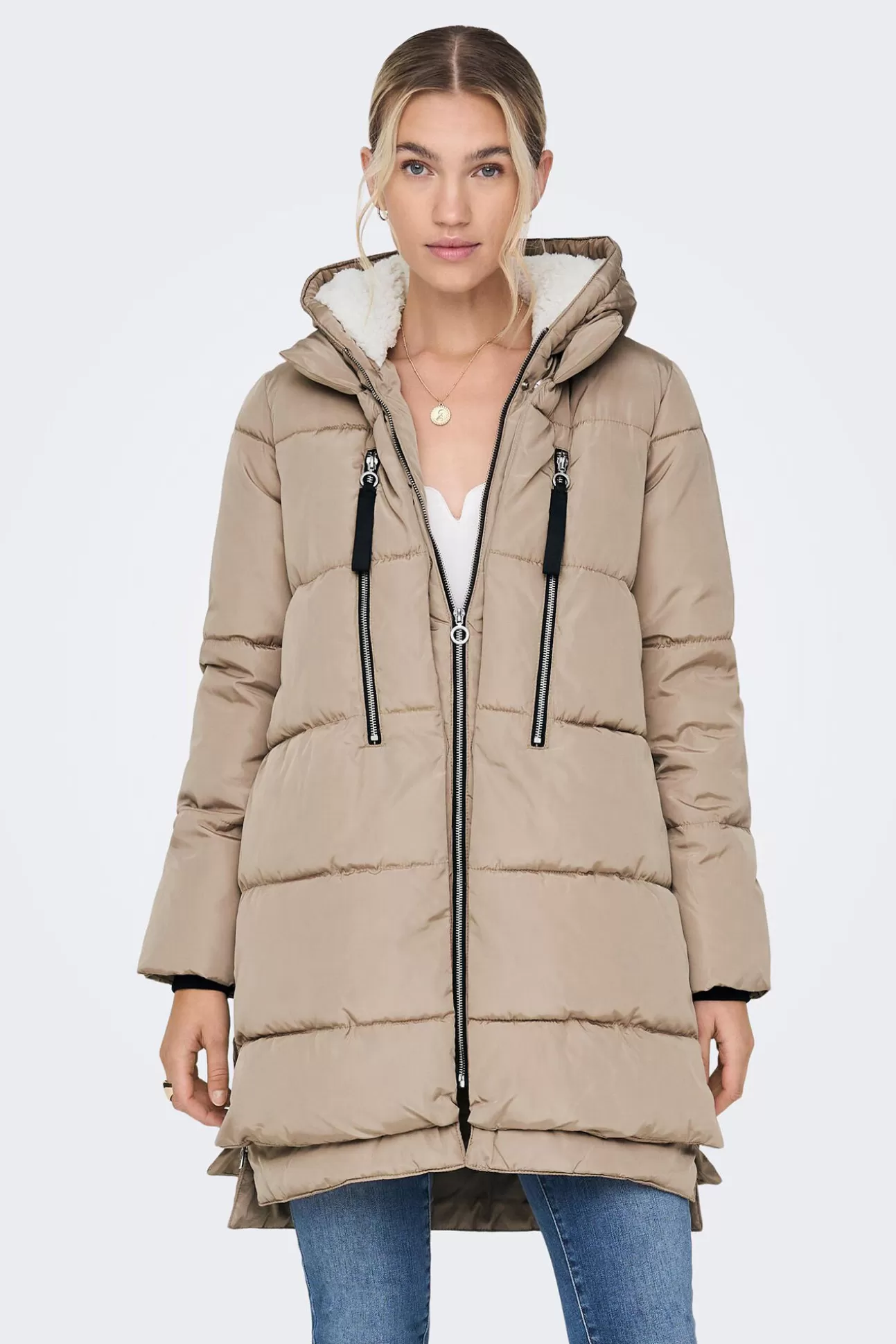 Flash Sale Plumifero Largo Capucha Mujer Abrigos Y Parkas