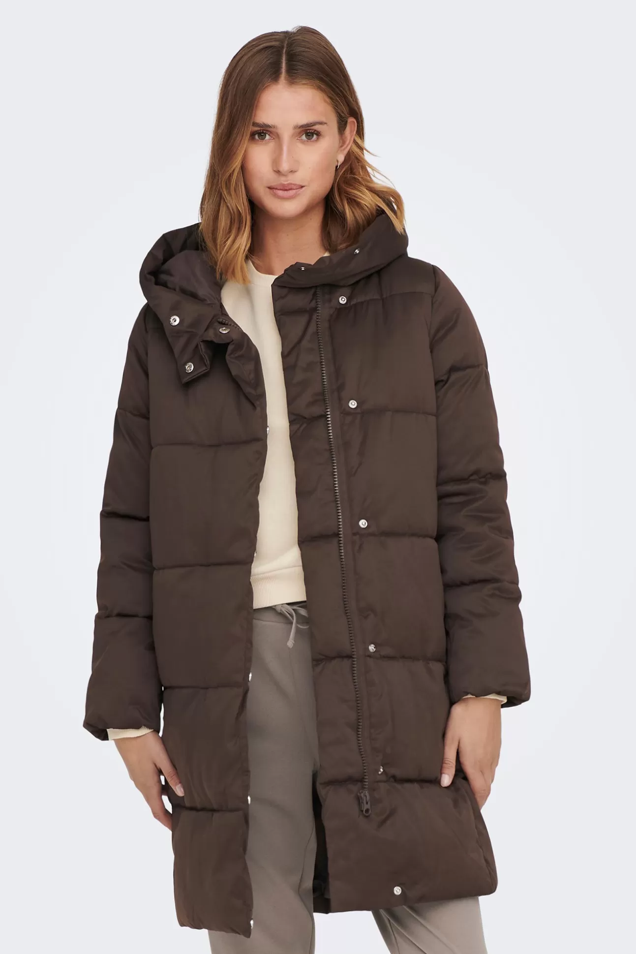 Outlet Plumifero Largo Capucha Mujer Abrigos Y Parkas