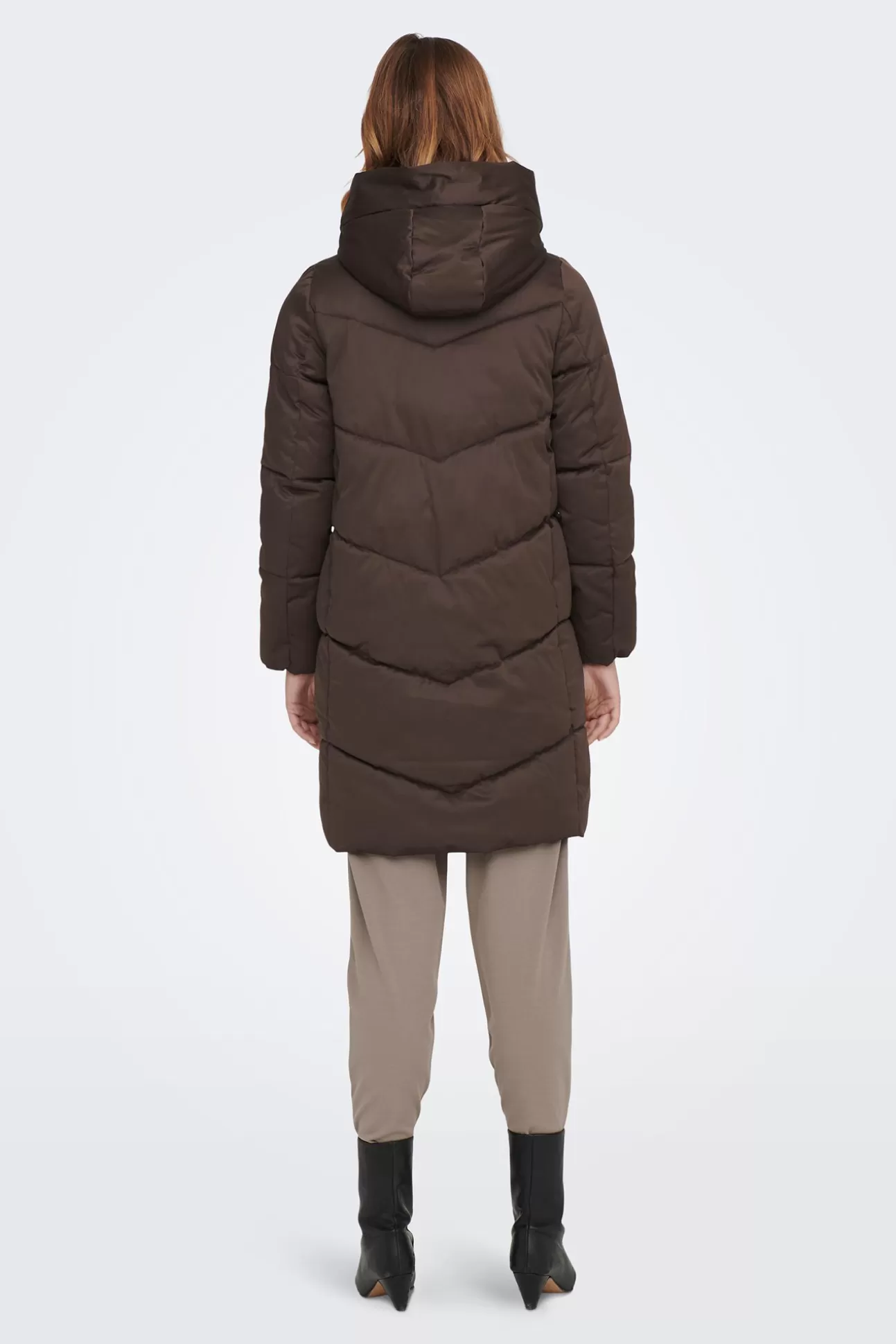 Outlet Plumifero Largo Capucha Mujer Abrigos Y Parkas