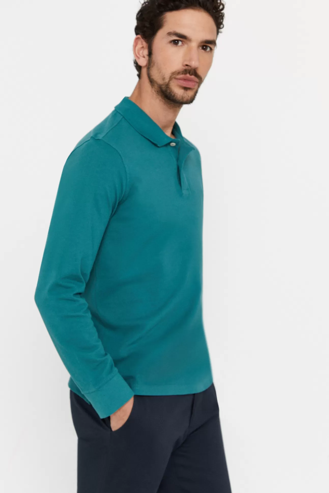 Best Sale Polo Basico Manga Larga Hombre Polos