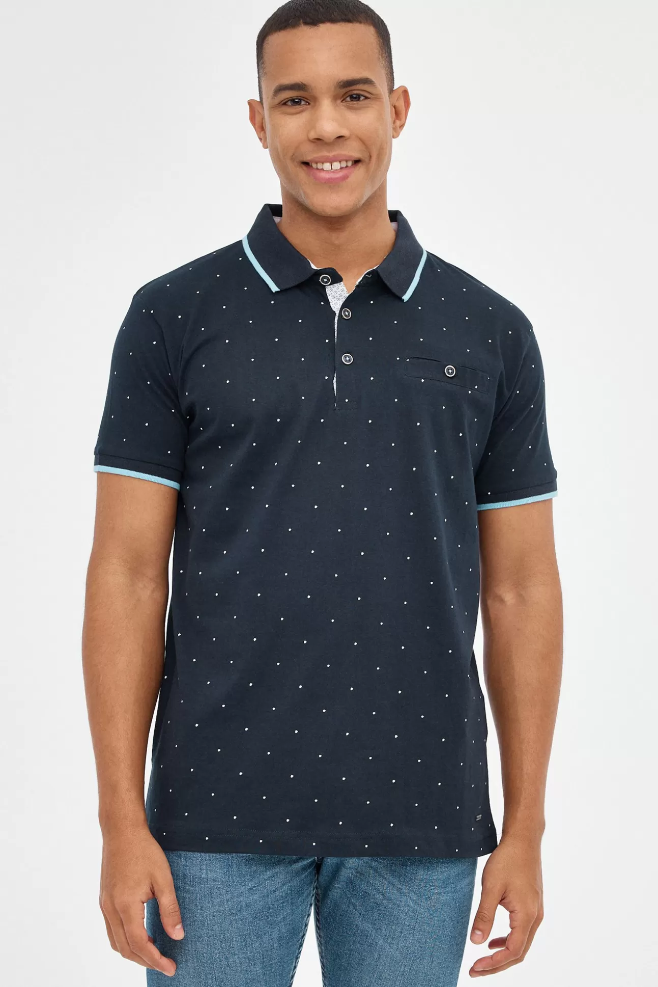 Online Polo Estampado Mini Print Hombre Polos