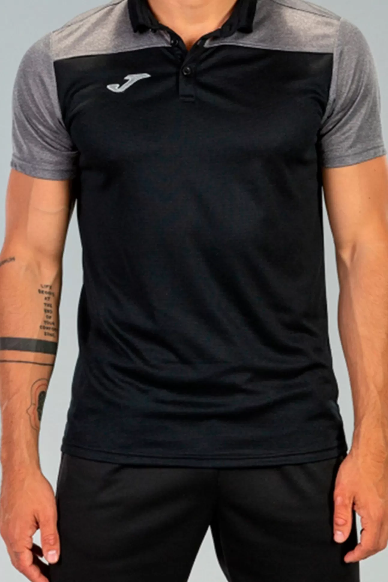 Best Sale Polo Hobby Ii Negro-Gris M/C Hombre Polos