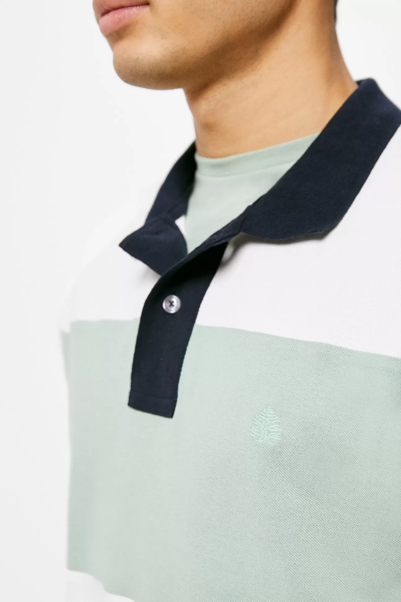 Cheap Polo Pique Color Block Hombre Polos