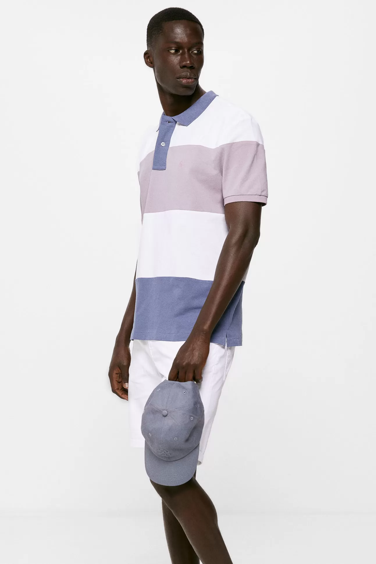 Shop Polo Pique Color Block Hombre Polos