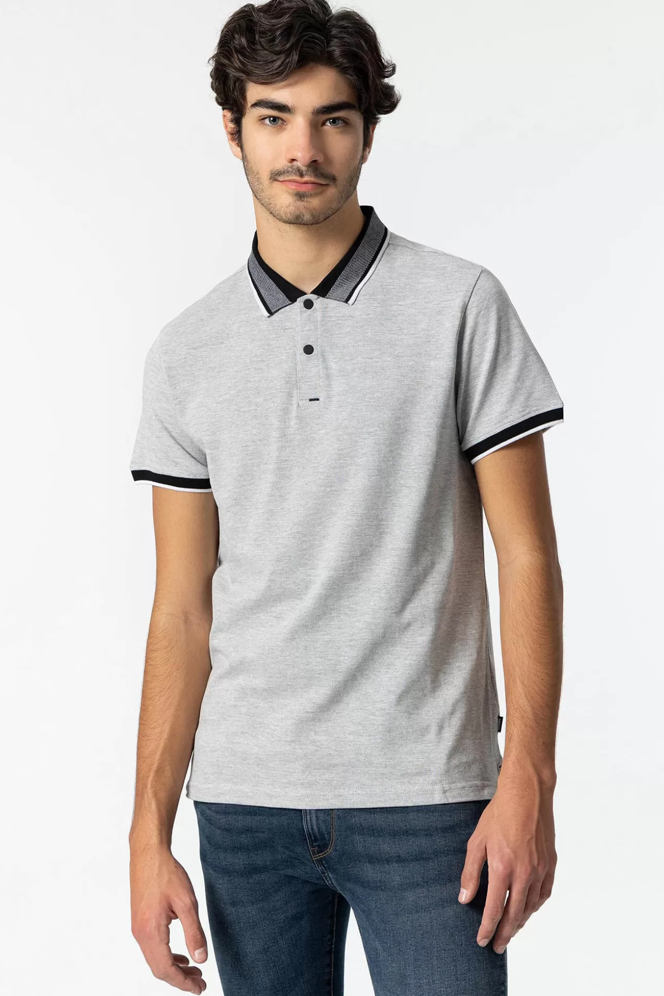 Sale Polo Pique Con Automaticos Hombre Polos