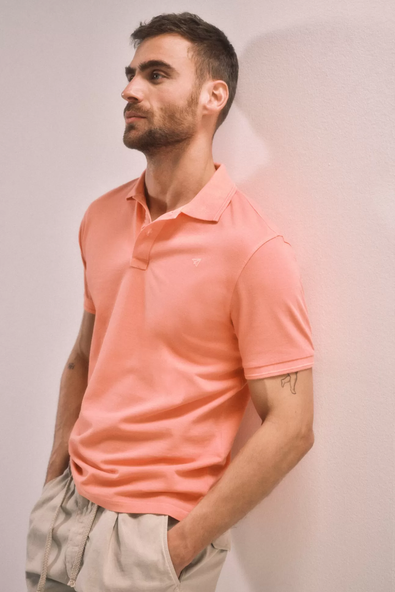 Flash Sale Polo Pique Lavado Bordado Avion Hombre Polos