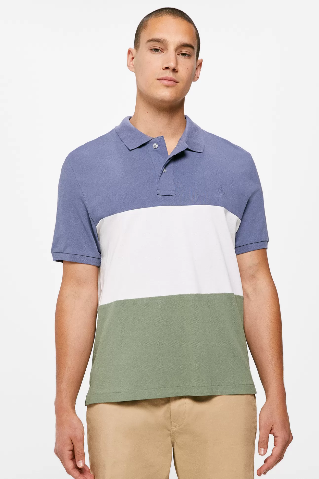 Best Polo Pique Tricolor Block Hombre Polos