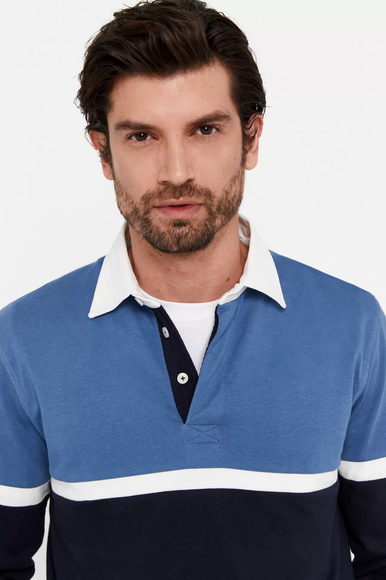 Best Sale Polo Rugby Tejido Contraste Hombre Polos