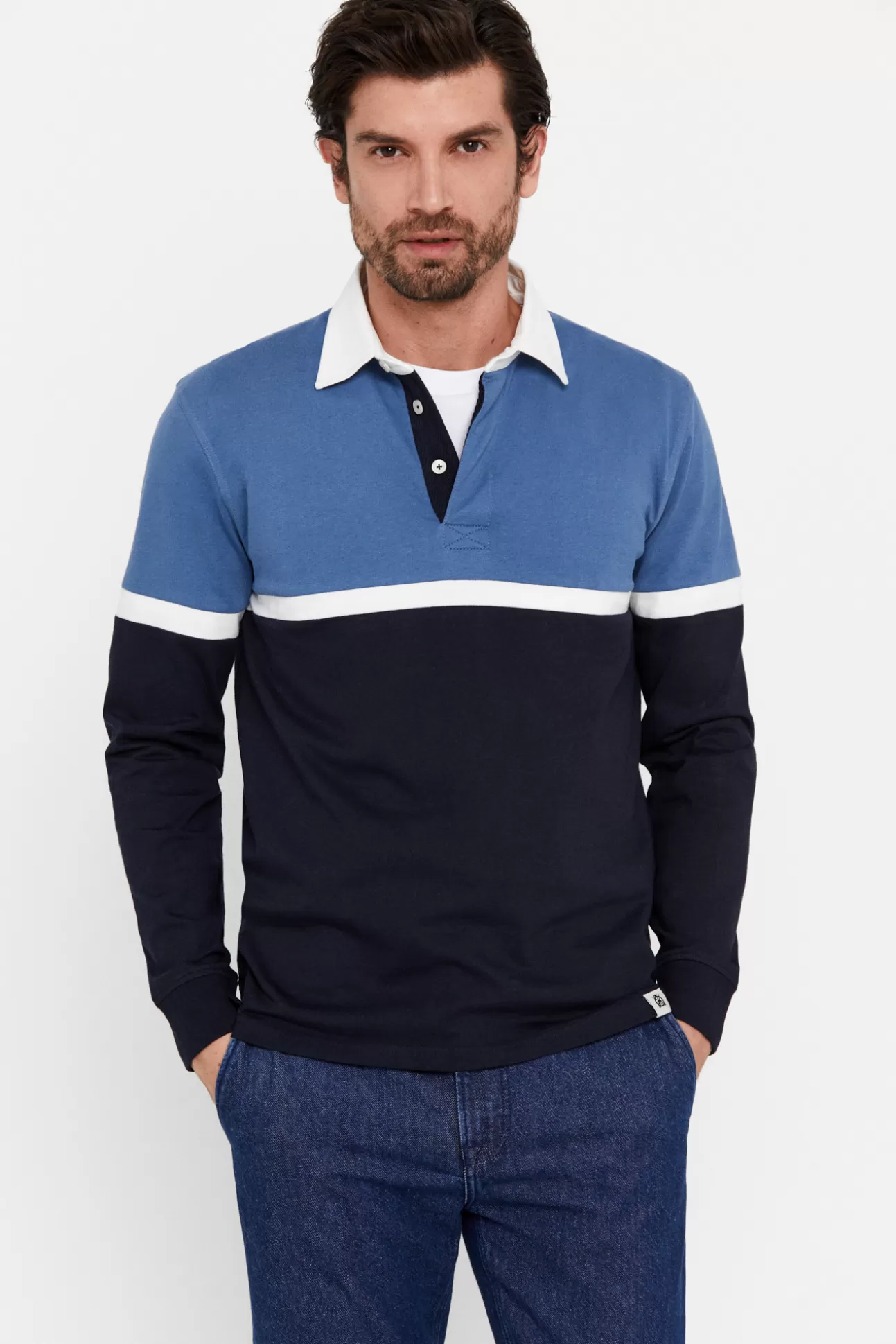 Best Sale Polo Rugby Tejido Contraste Hombre Polos