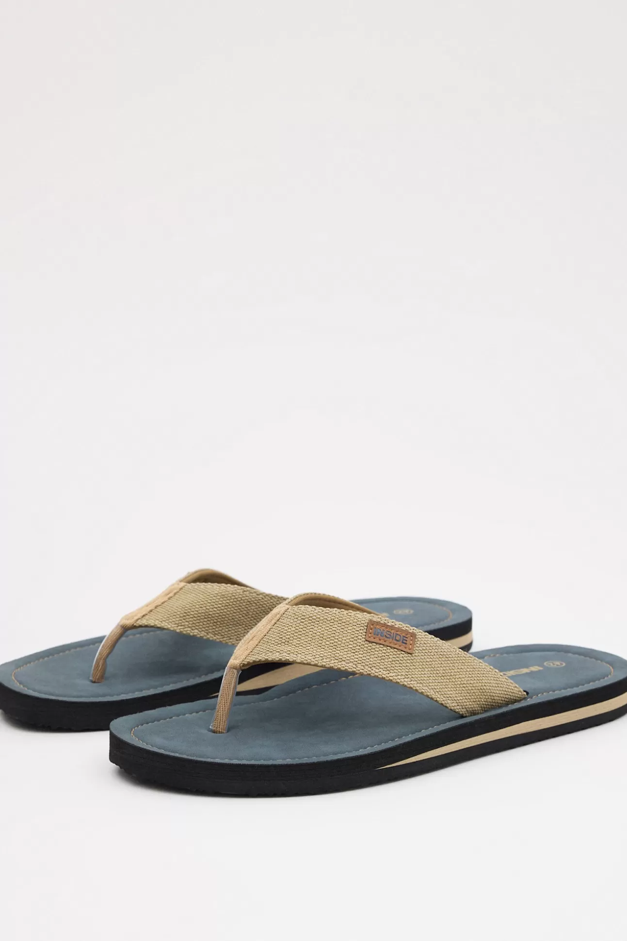 Outlet Sandalia Dedo Combinada Loneta Hombre Chanclas