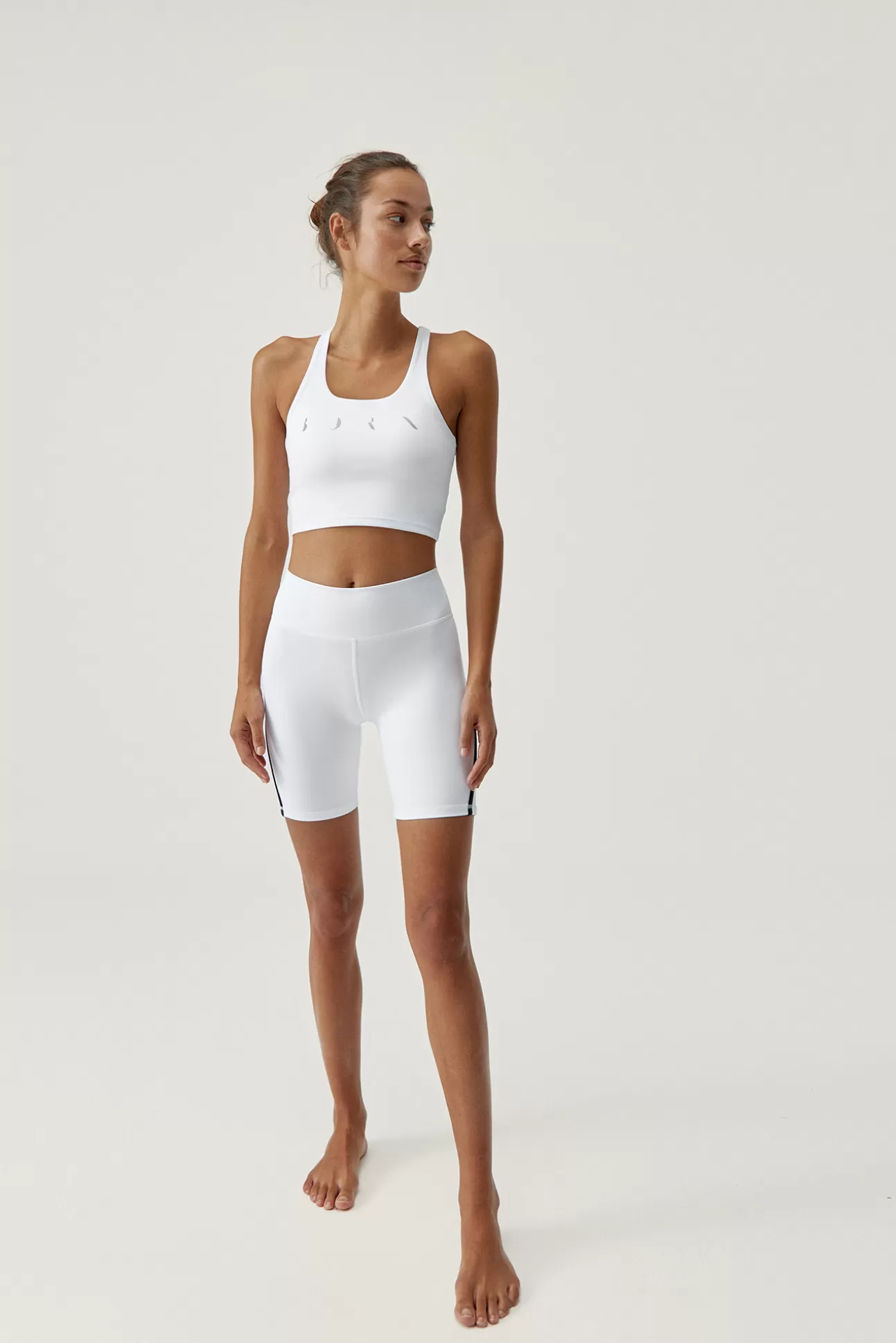 Cheap Short Daira White/Black Mujer Shorts