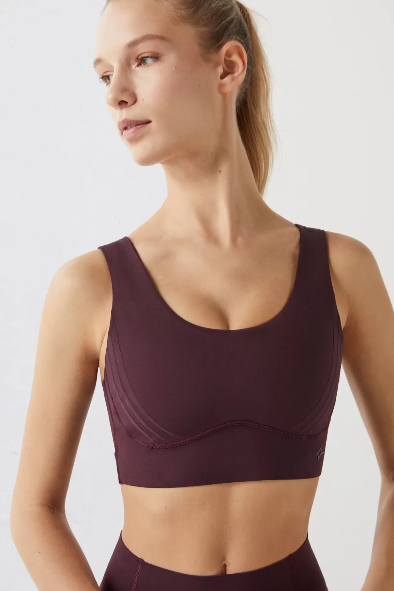 Best Sujetador Deportivo Morado Power Sculpt Mujer Tops Deportivos