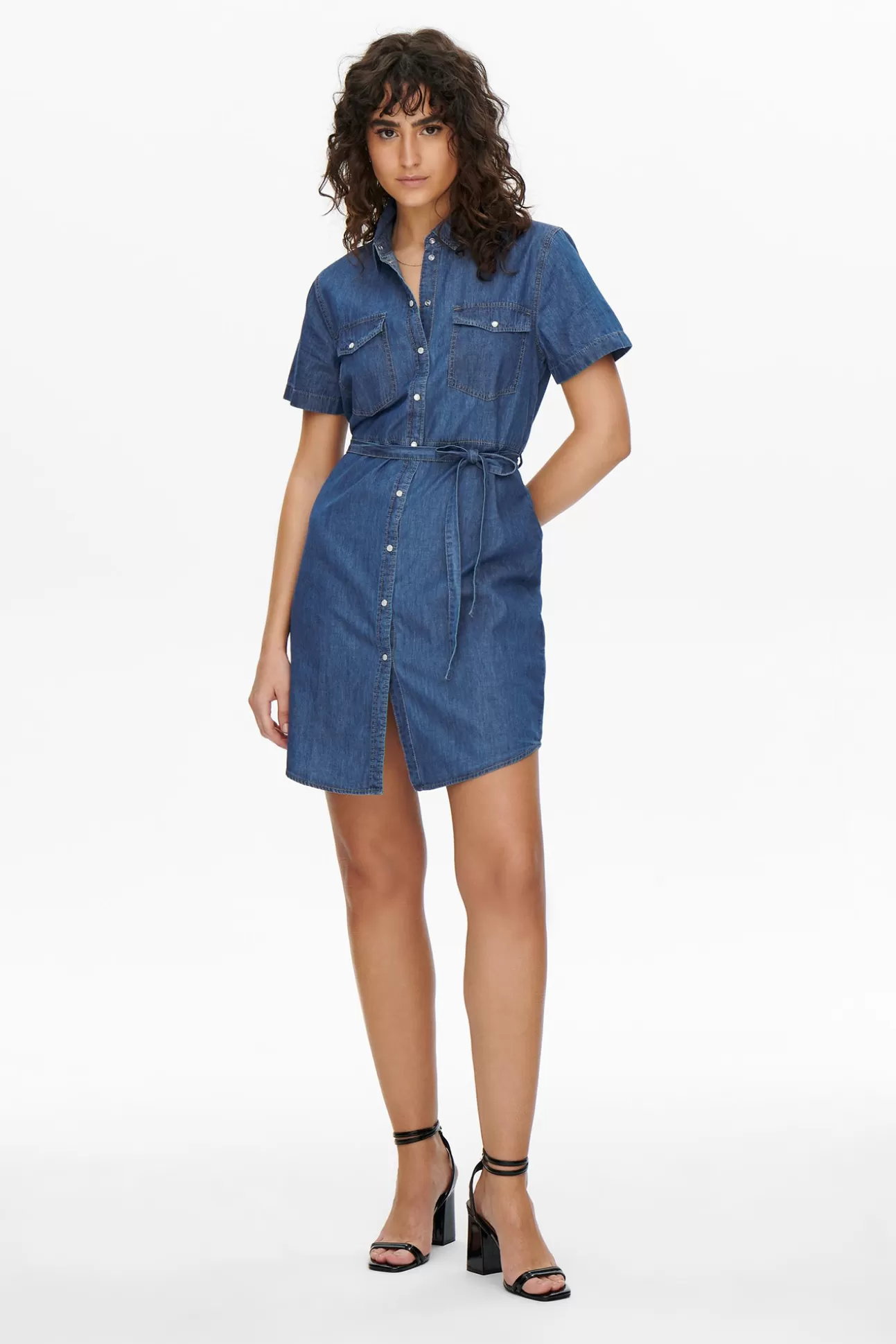 Clearance Vestido Corto Denim Mujer Vestidos Y Monos