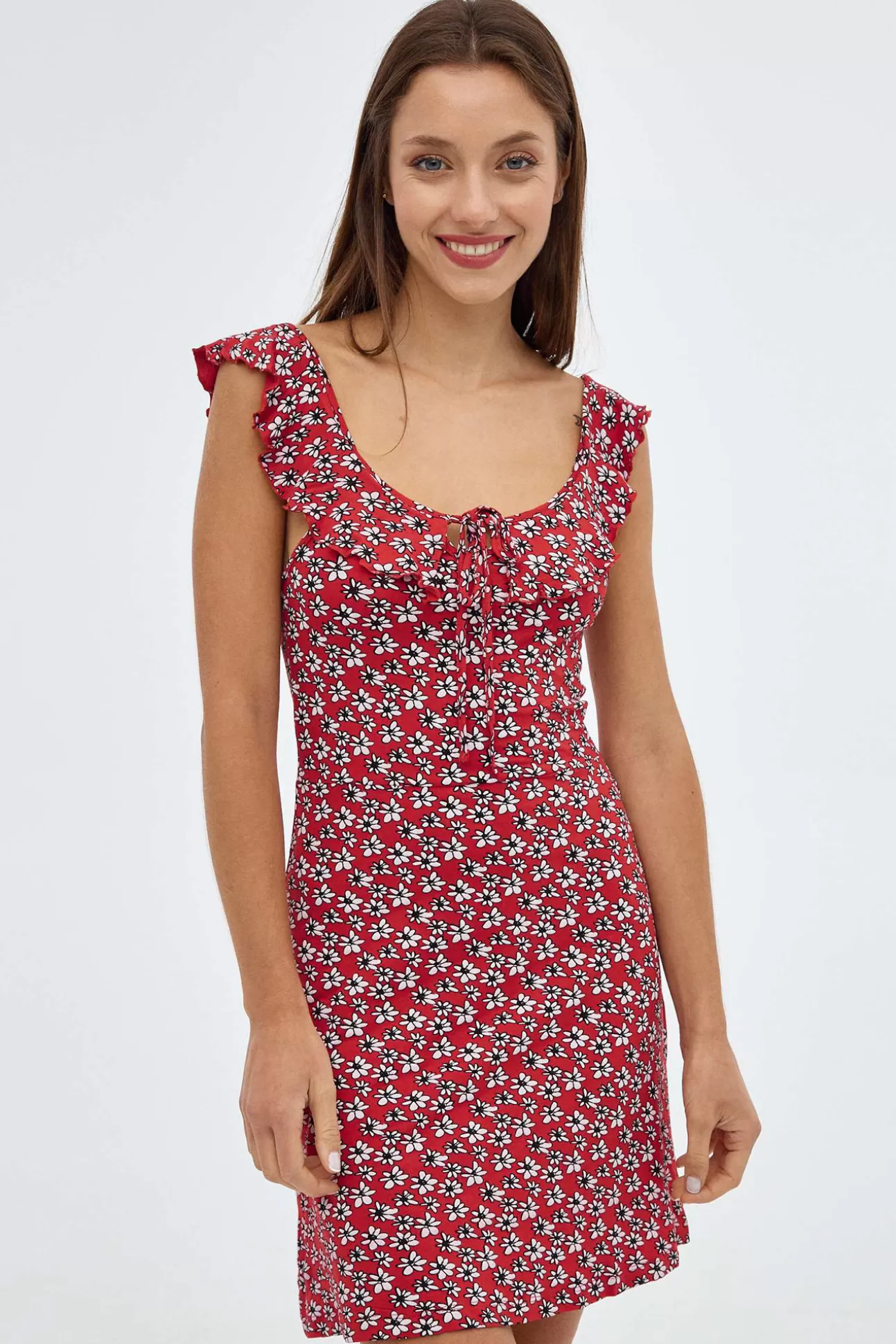 Discount Vestido Mini Estampado Floral Mujer Vestidos Y Monos